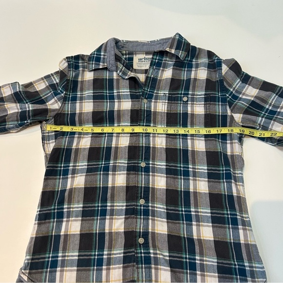Urban Pipeline Blue Green Cotton Flannel Size S - Picture 7 of 13